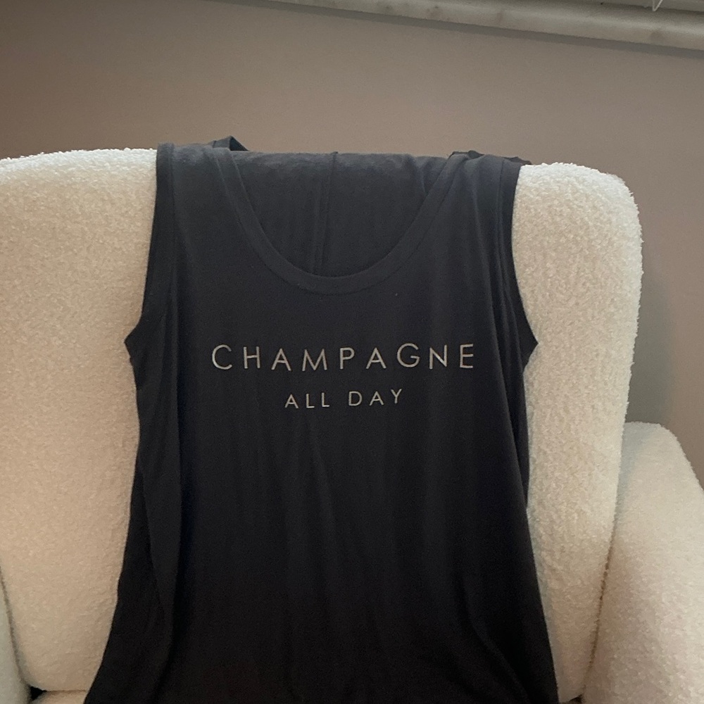 Express Black Tank Top - Champagne All Day